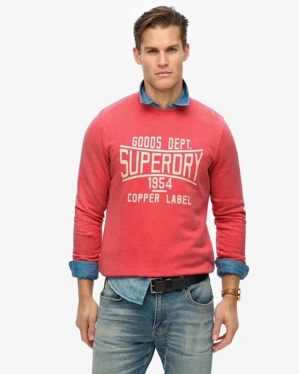 BUZO CERRADO PARA HOMBRE VINTAGE WASH RELAXED CREW