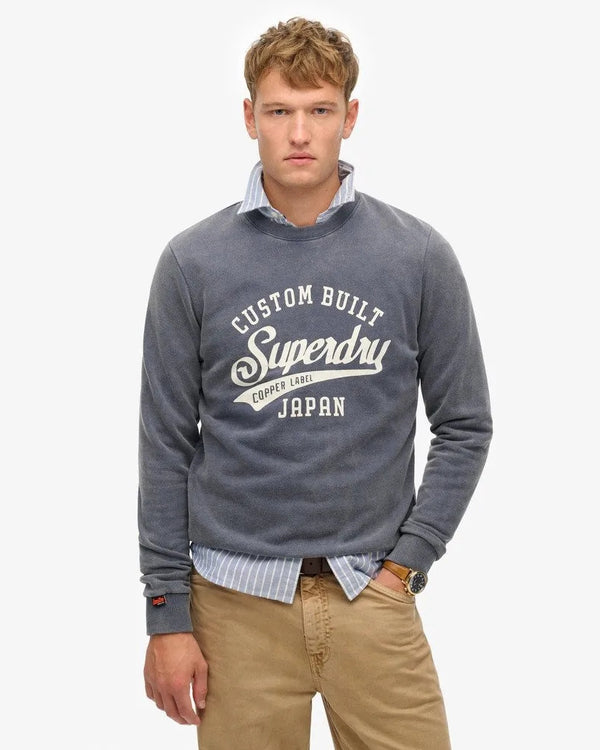 BUZO CERRADO PARA HOMBRE VINTAGE WASH RELAXED CREW