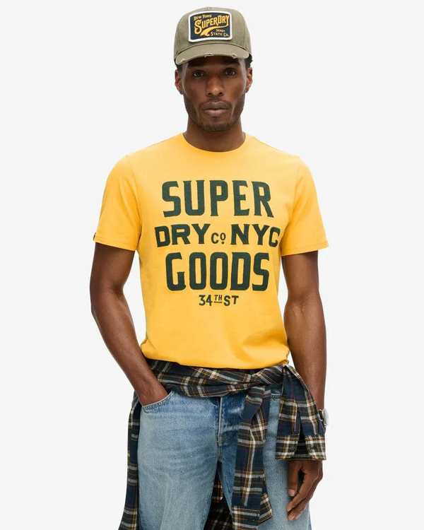 Camiseta Manga Corta Para Hombre Embroidered Script Graphic Tee