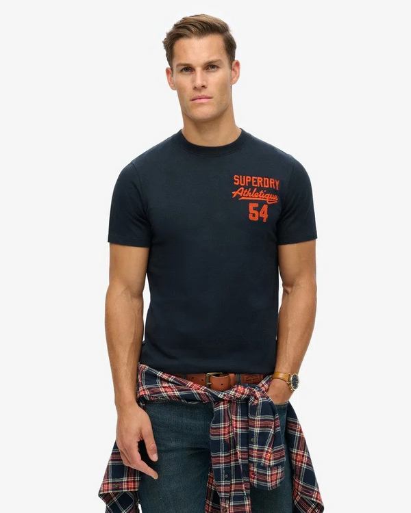 Camiseta Manga Corta Para Hombre Embroider Superstate Logo Tee