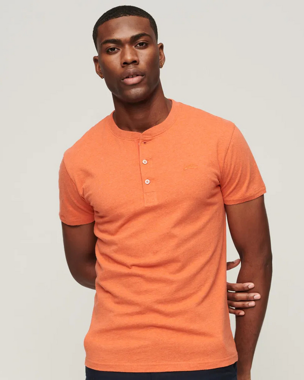 Camiseta Para Hombre Vintage Logo Henley