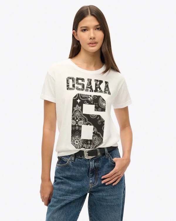 Camiseta Manga Corta Para Mujer Osaka 6 Bandana 90S Tee