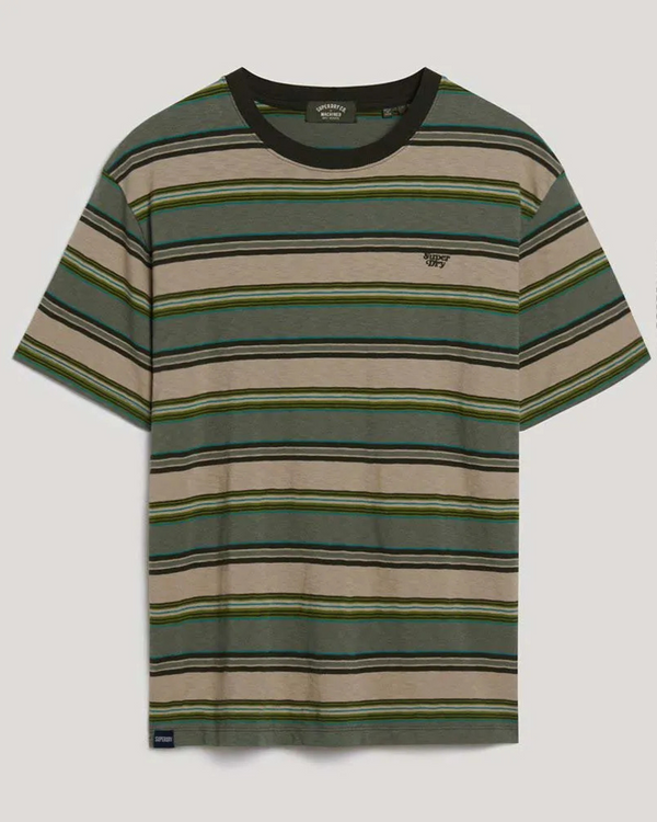 Camiseta Manga Corta Para Hombre Relaxed Fit Stripe