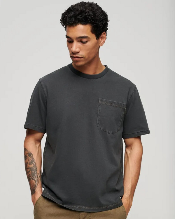 Camiseta Para Hombre Contrast Stitch Pocket