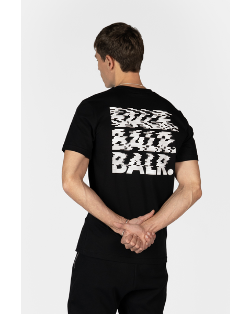 BALR. Glitch Regular Fit T-Shirt Jet Black