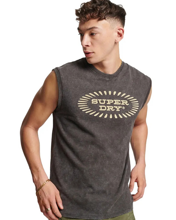 Camiseta Para Hombre Vintage Record Label Vest