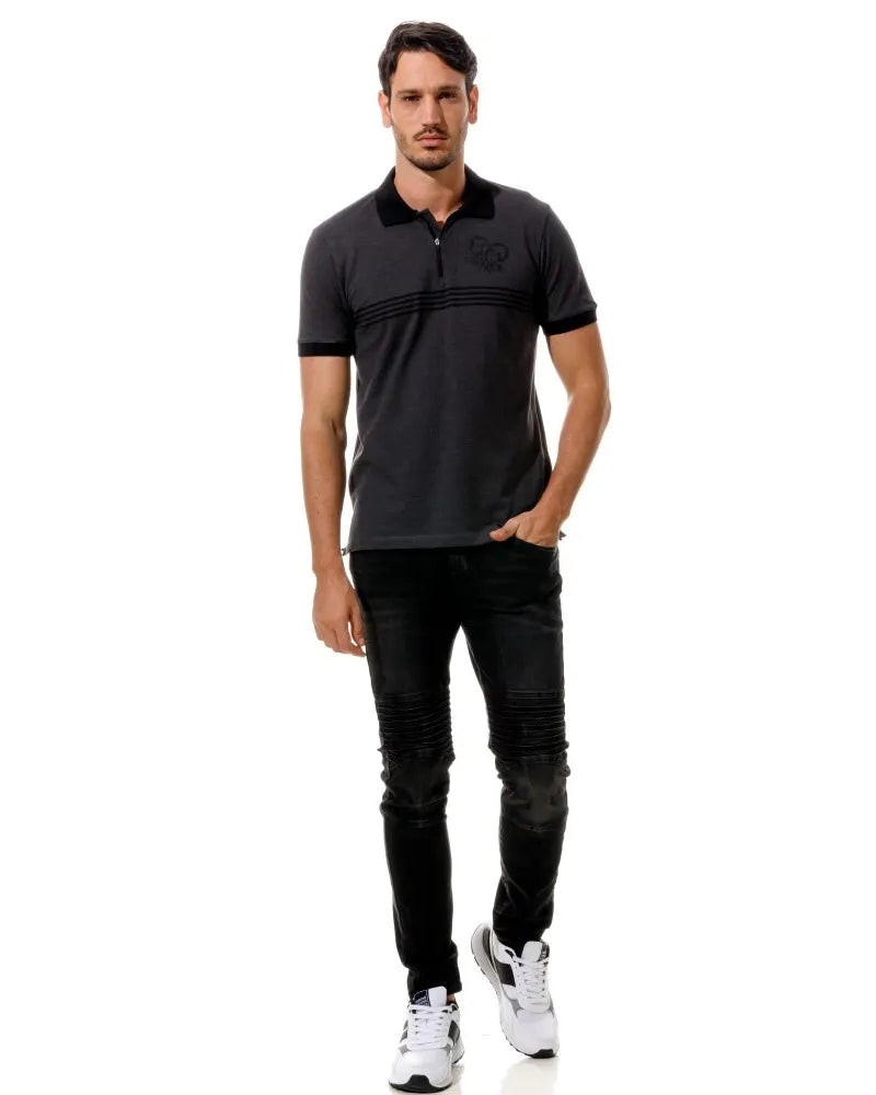 ZIP ZOP POLO M/C BLACK