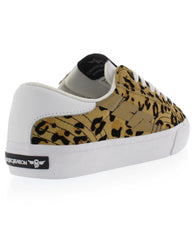 CREATIVE RECREATION WOMEN'S ZEUS SUEDE LO LEOPARD PRINT TAN/BLACK