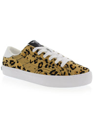 CREATIVE RECREATION WOMEN'S ZEUS SUEDE LO LEOPARD PRINT TAN/BLACK