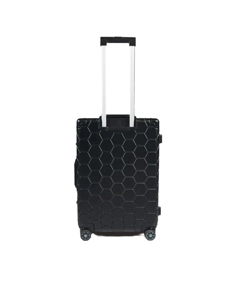 Romeo Embossed Hexagon Suitcase M Jet Black