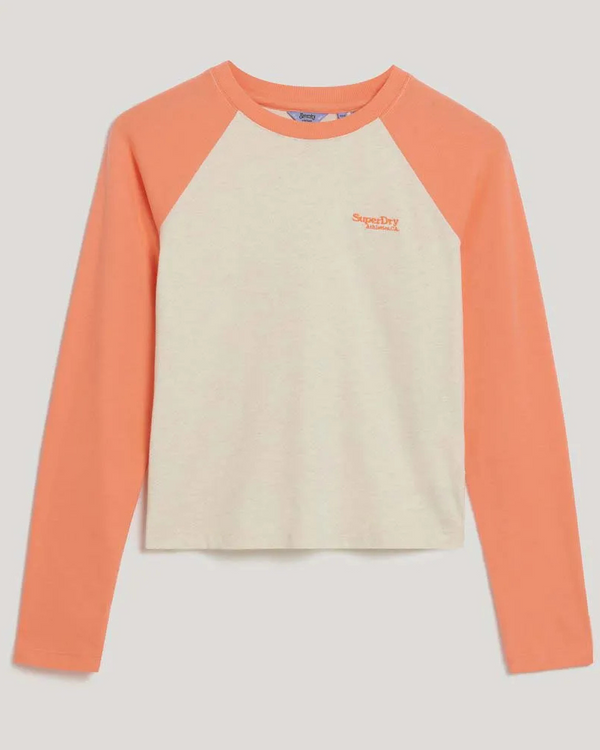 Camiseta Manga Larga Para Mujer Essential Logo Baseball