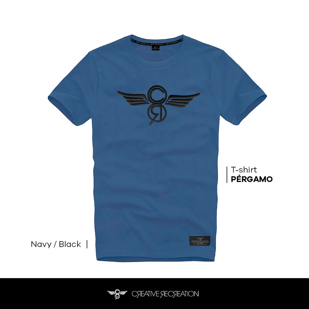 PERGAMO CR LOGO TSHIRT COTTON PREMIUM NAVY/BLACK